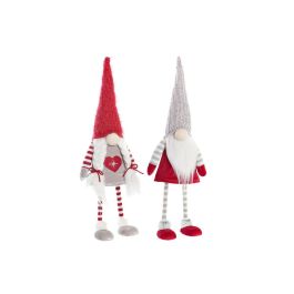 Figura Navidad Tradicional DKD Home Decor Gris Rojo 12 x 55 x 15 cm (2 Unidades) Precio: 16.50000044. SKU: B148KHZLRD