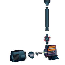 Ubbink Xtra 600 Bomba de estanque síncrona para juegos acuáticos y chorros, flujo 600 l/h, 16W con regulador y chorro volcán Ubbink Xtra 600 Bomba de estanque síncrona para juegos acuáticos y chorros, flujo 600 l/h, 16W con regulador y chorro volcán