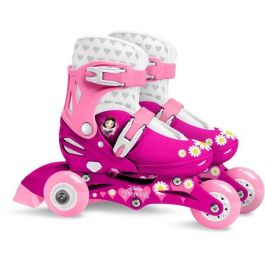 Stamp Patines de Línea Ajustables 2 en 1 Triskate Princesas de Disney con Freno Trasero, Tallas 27-30 para Niña
