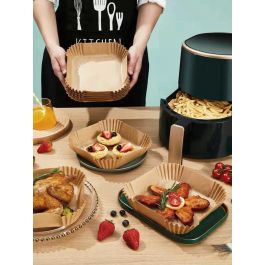 Algon Set 20 Bases de Papel Cuadradas para Airfryer (24 Unidades)