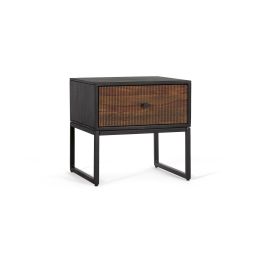 GINER Y COLOMER Mesita de Noche Palisandro y Metal Marrón 45x45 cm