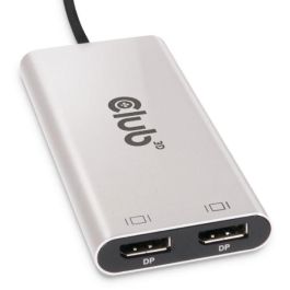 Club3D CSV-1586 Adaptador Thunderbolt 3 a 2x DisplayPort 1.2 4K@60Hz Activo Plata para Windows 11
