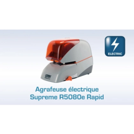 Rapid Grapadora Eléctrica 5080e, Capacidad 80 Hojas, Color Negro, Grapado Sin Contacto