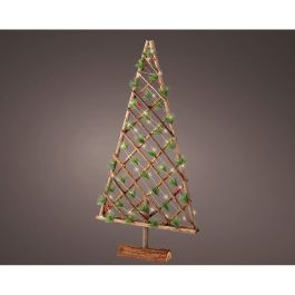 Árbol decorativo microled de madera, 80 cm