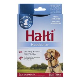 Halti Bozal Headcollar Antitirones 5ª Gen Acolchado Nylon Negro Talla 3 (Cuello 40-54cm, Hocico 24-36cm)