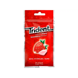 Trident Chicle grageas sabor fresa sin azúcar bolsa 43,5 gr Precio: 1.5900005. SKU: B1AVDW29E4