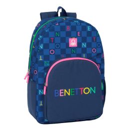 Mochila Escolar Benetton Damero Azul marino 30 x 46 x 14 cm Precio: 21.49999995. SKU: B1D4DY7KFG