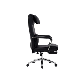 Q-connect Silla de Dirección Ravenna Simil Piel Base Metálica Altura Máx 1300 mm Anchura 670 mm Profundidad 730 mm Ruedas Premium Negro