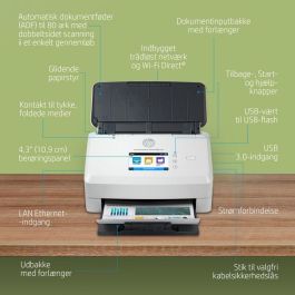 HP N7000 snw1 ScanJet Enterprise Flow Escáner de Alto Volumen, 75 ppm, 7500 páginas/día