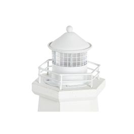 DKD Home Decor Faro Decorativo Luminoso LED Estilo Atlántico Colección Lurima en Madera Blanco Negro, 42x14x16 cm, Baterías AA DKD Home Decor Faro Decorativo Luminoso LED Estilo Atlántico Colección Lurima en Madera Blanco Negro, 42x14x16 cm, Baterías AA