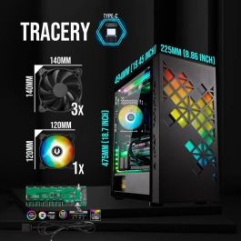 Caja de PC sin fuente de alimentación - BITFENIX Tracery ARGB (Negro) - Torre media - Formato E-ATX Caja de PC sin fuente de alimentación - BITFENIX Tracery ARGB (Negro) - Torre media - Formato E-ATX