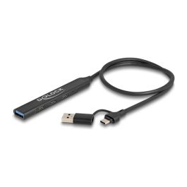 DeLOCK 64272 Hub USB 4 Puertos Slim - 3x USB-C + 1x USB-A 5 Gbps USB 3.2 Gen 1, Negro, Metal, Cable 0.5 m Precio: 51.94999964. SKU: B1BAD9FHLZ