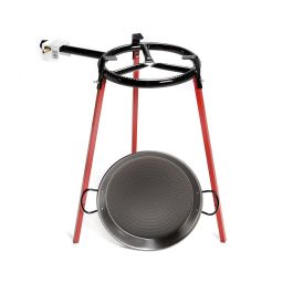 Vaello Set Paellera Pulida Ø38 cm con Trípode y Quemador de Gas, Acero Pulido, 8 Porciones Vaello Set Paellera Pulida Ø38 cm con Trípode y Quemador de Gas, Acero Pulido, 8 Porciones