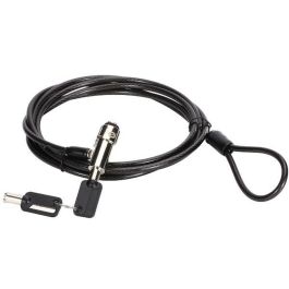 Conceptronic CUSTODIO02BN Cable de Seguridad para Portátil con Llave, Ranura Nano Lock, 1.8 m, Negro