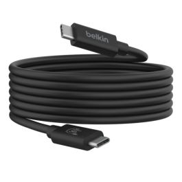 Belkin INZ004BT2MBK Cable USB4 USB-C a USB-C 240W 20 Gbit/s 2m Negro para Carga y Datos