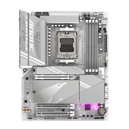 GIGABYTE Placa base X870 A ELITE WF7 ICE - Compatible con CPUs AMD Ryzen 9000, VRM digital de 16+2+2 fases, hasta 8000MHz DDR5 (OC), 4xPCIe 5.0 + 4xM.2, Wi-Fi 7, LAN 2.5GbE, USB 3.2 Gen 2x2