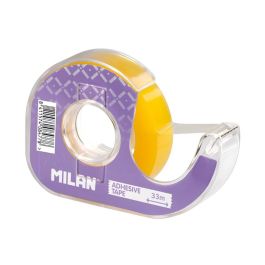 Milán Dispensador de cinta adhesiva transparente 12 mm x 33 m color lila
