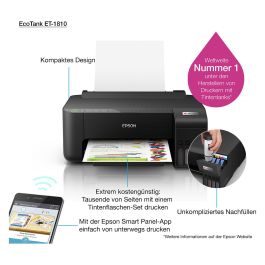 Epson Impresora EcoTank ET-1810 Color Wi-Fi - Impresión de Alta Calidad para Hogar y Oficina
