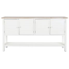 DKD Home Decor Buffet Tradicional Blanco Natural Madera Abeto y MDF 160 x 40 x 86 cm