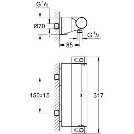 Mezclador termostático de ducha GROHE Grohtherm 2000 34469001 Mezclador termostático de ducha GROHE Grohtherm 2000 34469001