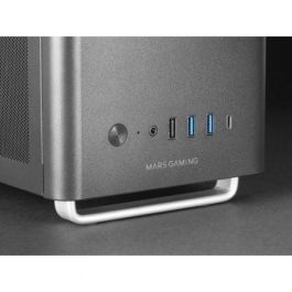 Mars Gaming MC-ELITE Caja Gaming Minitorre con Diseño Mesh, 3 Ventiladores FDB Silenciosos, Soporte Dual PSU ATX/SFX y USB-C, compatible MicroATX/Mini-ITX