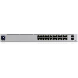 Ubiquiti UniFi Pro Switch PoE Gestionado, 24 Puertos Gigabit Ethernet (10/100/1000), Capa L2/L3, Montaje en Rack 1U, Plata