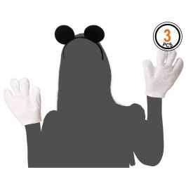 Set Ratón Orejas Cola Nariz Disfraz Fiesta Carnaval Niños