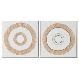 Cuadro Boho DKD Home Decor Blanco Natural 4.5 x 92 x 92 cm (2 Unidades) Precio: 168.79000028. SKU: B1HWANGQDT