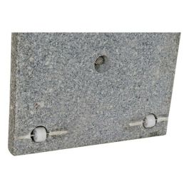 DKD Home Decor Base Parasol Terraza Jardín Gris Granito Inox 45 x 45 x 35 cm