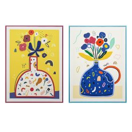 DKD Home Decor Cuadro Urban Jarrón Lienzo y Acrílico Multicolor Surtido Set de 4 Unidades 60 x 45 cm Precio: 74.50000008. SKU: B1AYNY2WZ6
