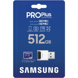 Samsung MB-MD512S Tarjeta MicroSDXC PRO Plus 512GB 180MB/s con Lector USB