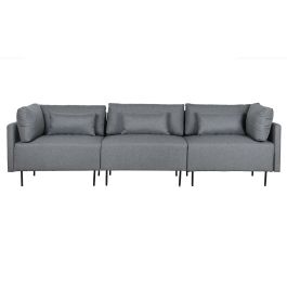 Sofa Moderno DKD Home Decor Gris 152.5 x 84 x 276 cm Sofa Moderno DKD Home Decor Gris 152.5 x 84 x 276 cm