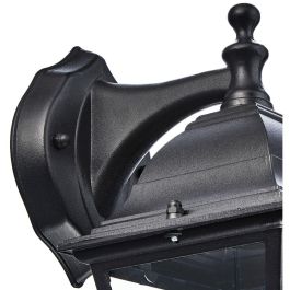 Brilliant Aplique empotrable de exterior Newport E27 1x60W IP23 Negro - Metal y Cristal