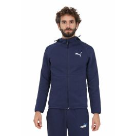 Sudadera con Capucha y Cremallera Hombre Puma Evostripe Full-Zip Azul marino