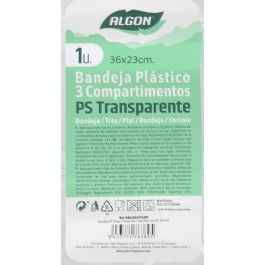 Bandeja PS 3 departamentos transporte rectangular 36x23 cm Algon (18 Unidades) Bandeja PS 3 departamentos transporte rectangular 36x23 cm Algon (18 Unidades)