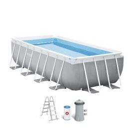 Intex Piscina Rectangular Desmontable Prism Frame 400x200x100cm con Depuradora y Escalera (6836 Litros, +6 años) Precio: 397.78999986. SKU: S2401550
