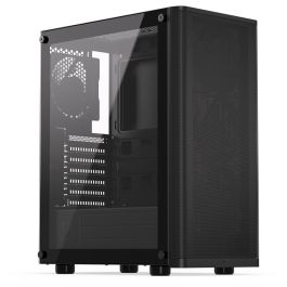 Endorfy Ventum 200 Air TG Negra Torre PC con Ventana de Vidrio Templado y Panel Frontal de Malla para Óptimo Flujo de Aire