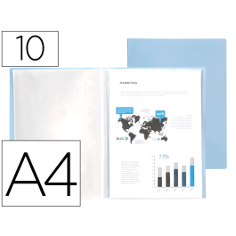 Liderpapel Carpeta Escaparate 10 Fundas Polipropileno DIN A4 Celeste Opaco Precio: 1.9941768. SKU: B1F6H5L8XW