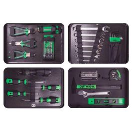DUVER Maletín de Herramientas Básico 63 Piezas Manuales para Bricolaje. Kit Compacto con Alicates, Llaves, Destornilladores y Martillo.