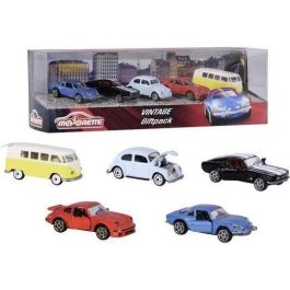 MAJORETTE Vintage Giftpack 5 Coches de Juguete Escala 1/64: Porsche 934, Alpine A110, VW T1, VW Cox, Mustang Fastback