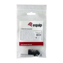 EQUIP Adaptador USB-C a USB-C 10Gbps 100W PD, 2 Unidades, Negro