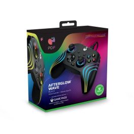 PDP PDP0708056069254 Gamepad Afterglow Wave con Cable Negro Iluminación LED Personalizable