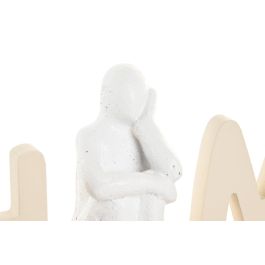 DKD Home Decor Decoración Scandi Crema y Blanco 8 x 12 x 30 cm (6 Unidades)