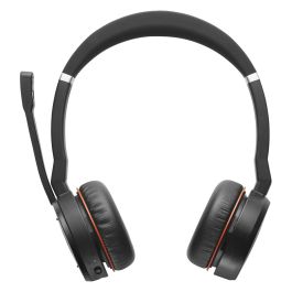 Jabra Evolve 75 SE UC Auriculares Inalámbricos y alámbricos, Llamadas/Música, Negro