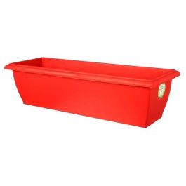 Riviera Jardinera Rectangular Evolution de Plástico - 80x40xH32 cm - 64 Litros - Roja