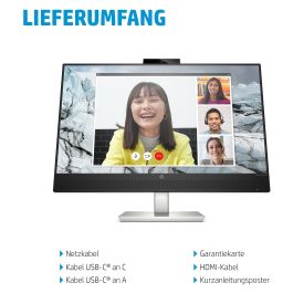 HP Monitor E27m G4 27" QHD (2560x1440) 5ms USB-C Altavoces Cámara Negro