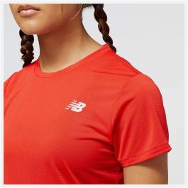Camiseta de Manga Corta Mujer New Balance WT23222_TRD Rojo (XS)