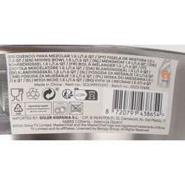 Bol de acero inoxidable 19x7.5 cm 1.2L Masterchef (24 Unidades) Bol de acero inoxidable 19x7.5 cm 1.2L Masterchef (24 Unidades)