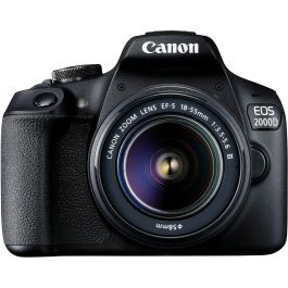 Canon EOS 2000D Cámara Réflex (SLR) 24.1MP Full HD con Objetivo EF-S 18-55mm f/3.5-5.6 III Negro WiFi NFC