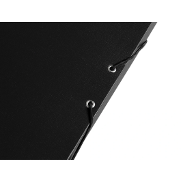 Liderpapel Carpeta proyectos folio lomo 30mm cartón forrado negra 250 x 350 mm